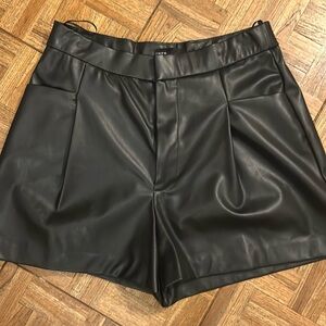 Zara Faux Leather Shorts